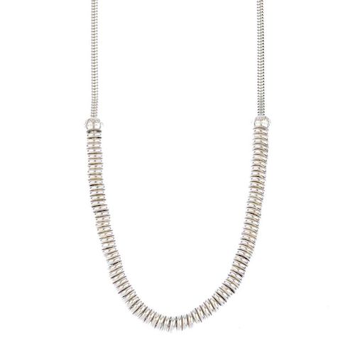 LINKS OF LONDON - a 'Sweetie' necklace. The snake chain with multiple loops suspended from it. Signe
