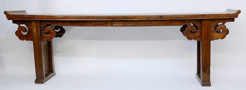 Chinese Carved Exotic Hardwood Altar Table, Qing Dynasty, 19th Century