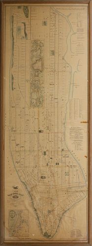 Rare Large Format Map of New York City, 1876 by Matthew Dripps