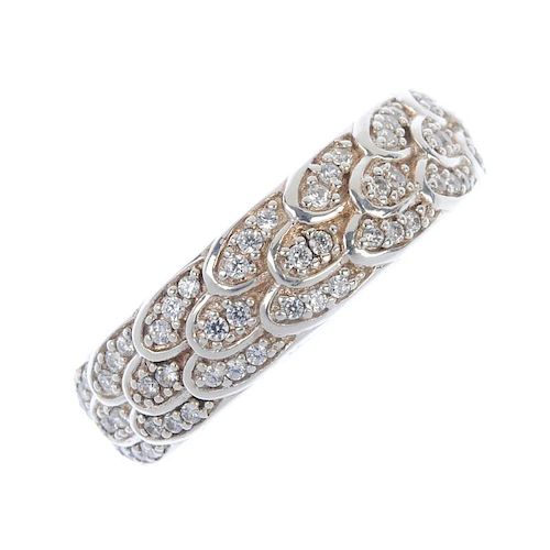 THOMAS SABO - four items of jewellery. To include a band ring with an embellished snake skin scale d