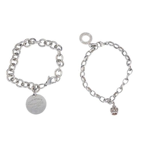 Two designer bracelets. To include a 'Please Return to Tiffany & Co.' bracelet, together with a Thom