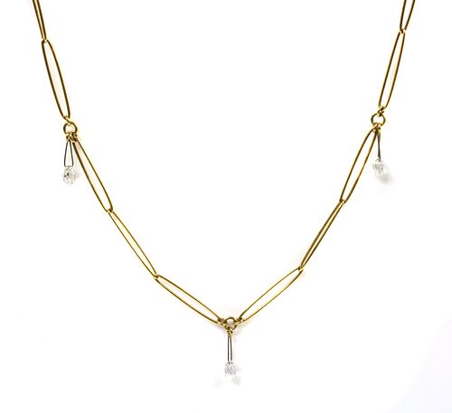 An 18ct gold diamond set necklace, by Cox and Power,