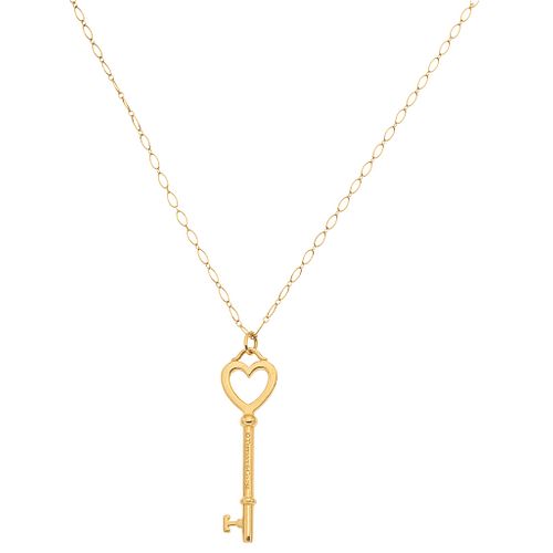 CHOKER AND PENDANT IN 18K YELLOW GOLD, TIFFANY & CO., KEYS COLLECTION Total weight: 11.7 g