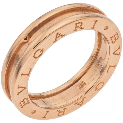 RING IN 18K PINK GOLD, BVLGARI, B.ZERO1 COLLECTION Weight: 7.1 g. Size: 6 ¼