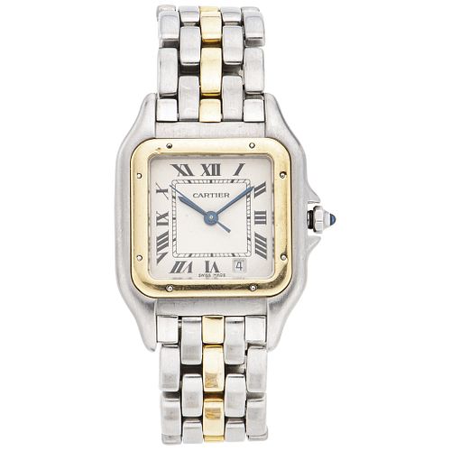 CARTIER PANTHÈRE LADY WATCH IN STEEL AND 18K YELLOW GOLD Movement: quartz