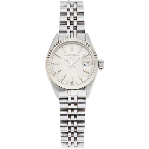 ROLEX OYSTER PERPETUAL DATE LADY WATCH IN STEEL REF. 6917, CA. 1979 - 1980  Movement: automatic