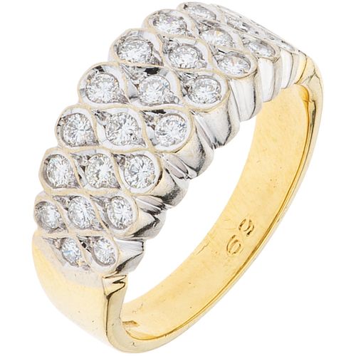 ANILLO CON DIAMANTES EN ORO AMARILLO DE 18K | RING WITH DIAMONDS IN 18K YELLOW GOLD