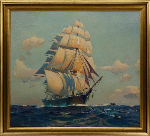 Charles Robert Patterson Oil on Canvas "In Company"
