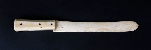 Sailor Made Antique Walrus Ivory Knife, circa 1840s