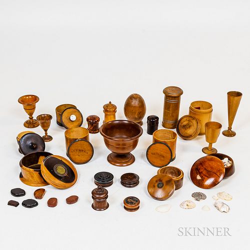 Group of Turned Wooden Items