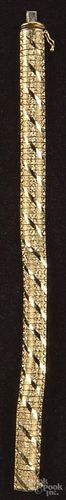 14K yellow gold link bracelet, 12.0 dwt.