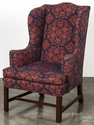Chippendale style mahogany easy chair, 20th c.