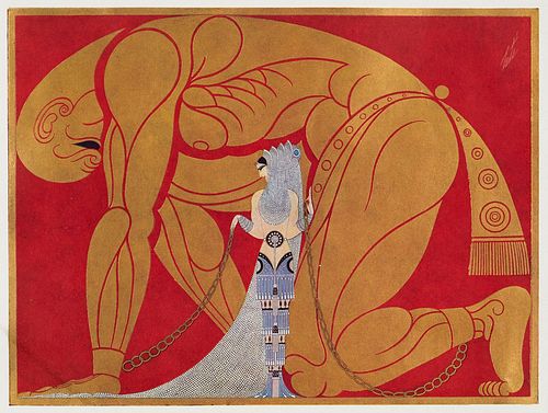   Erté. Exposition de ses Oeuvres. Paris, Hôtel Jean Charpentier, 27 mai-10 juin 1929. Ausstellungskatalog mit Signatur des Künstlers. Mit 12 ganzs. f