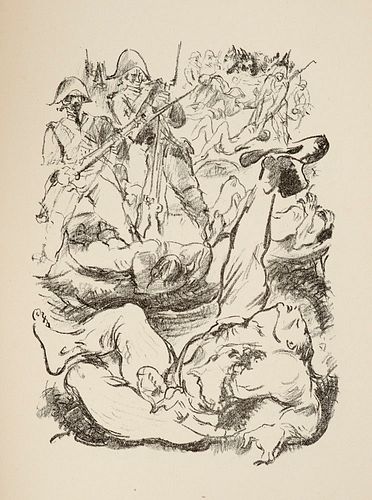 Balzac, Honoré de Die Chouans oder Die Bretagne im Jahre 1799. Mit 20 OLithographien in Rötel im Text und der miteingebundenen Extra-Suite von 40 ganz