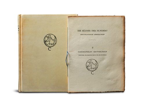   Gassenhawerlin. Reutterliedlin. (und) Beiheft. Hg. von Ernst Schulte-Strathaus. München, H. v. Weber, 1911. VIII S., 38 Bll., IV S., 40 Bll., 14 S. 