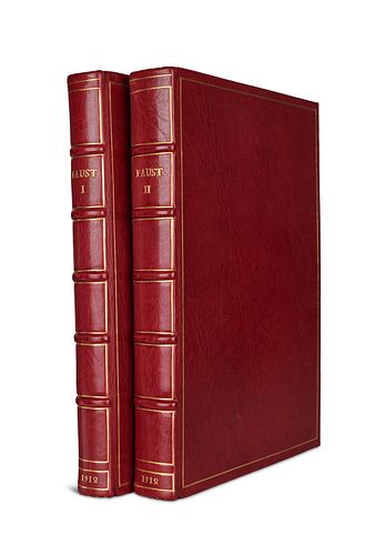 Goethe, Johann Wolfgang von Hyperion-Drucke I - IV. 4 Bände: Goethe, Faust I und II. 2 Bände. - III.: Schiller, Die Räuber. - IV.: Lord Byron, Manfred