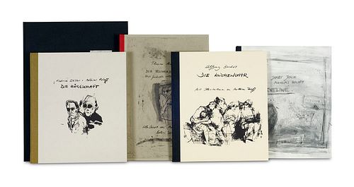   Sammlung von 7 Künstlerbüchern von Mathias Roloff mit 54 ORadierungen. Berlin, Eigenverlag, 2008-2017.