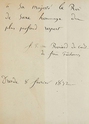 Rouard de Card, Pie Marie Le miracle de Saint Dominique à Soriano. Mit 1 gestoch. Frontispiz-Porträt. Louvain & Paris, Fontain u. Poussielgue, 1871. 5