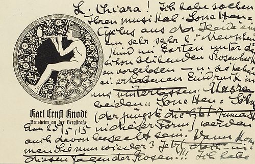 Faisst, Clara Sammlung von ca. 43 eigenhändigen Briefen und 2 Postkarten von und an Clara Faisst (1872-1948, Komponistin, Pianistin und Dichterin) von