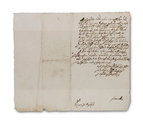   Sammlung von 18 Handschriften die Familie Wirtz u.a. betreffend sowie 10 doppelblattgr. gedruckten Trauer- u. Lobgedichten (meist Jena 1695/96). 17.