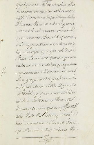   Executoria Ganada por Ignazio de Goiri y Pedro de Goiri su Hermano (DTitel). Adelsprivileg (Carta Ejecturia) mit papiergedecktem Siegel auf Bütten. 