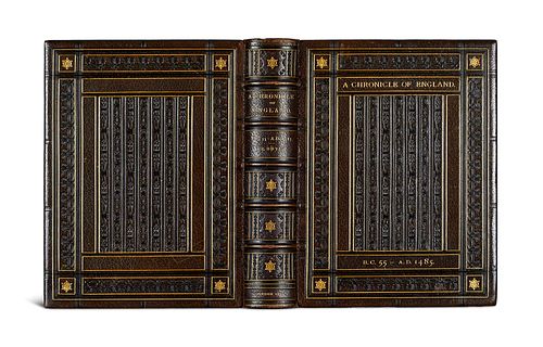 Doyle, James E. "A Chronicle of England. B.C. 55 - A.D. 1485. Mit 81 Textillustrationen in Holzstich und Farbendruck von Edmund Evans. London, Longman