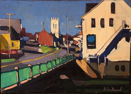 Alfred Chadbourn (1921-1998) Bridge Damariscotta, 1979