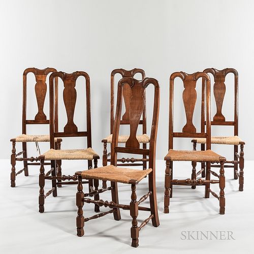 Five Queen Anne Mahogany Side Chairs
