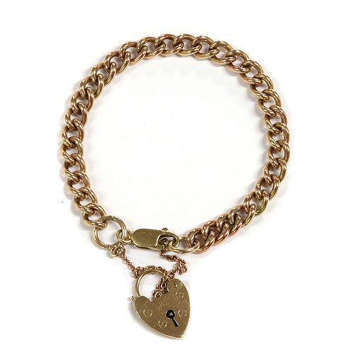 A 9ct gold curb bracelet,