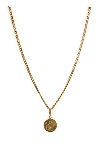 A 9ct gold St. Christopher pendant,
