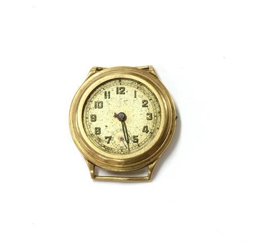 A 9ct gold mechanical watch head,