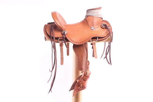 Lambert Leather Salesman Saddle & Display Stand