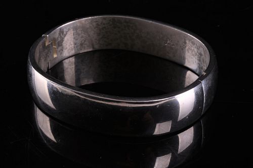 Taxco, Mexico Heavy Sterling Silver Clasp Bracelet