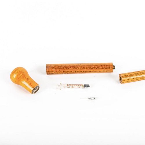 19Th Century Gadget Cane Doctor Syringe