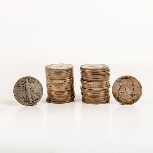 1936 To 1963 Ben Franklin Silver Half Dollars