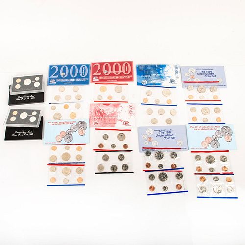 10 Us Mint Silver Proof Sets(1994-2000)