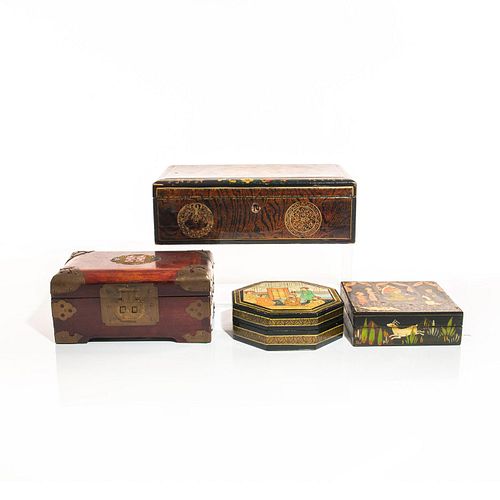 4pc 20th Century Asian Jewelry Boxes