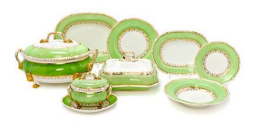 * A Bloor Derby Porcelain Partial Dinner Service, Diameter of first 10 1/2 inches.