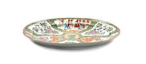 A Chinese Export Rose Medallion Porcelain Platter, Width 15 inches.