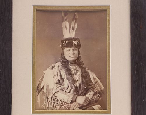 Sioux Chief Brave Bear 1880's Albumen Photograph