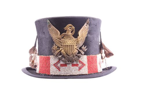 Northern Plains Indians Beaded Beaver Top Hat