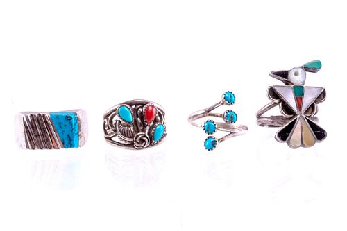 Taxco, Mexico & Navajo Silver & Turquoise Rings