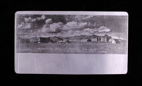 Tin-Type Photograph Aluminum Postcard Montana