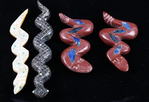 Zuni Indian Hand Carved Snake Fetish Collection