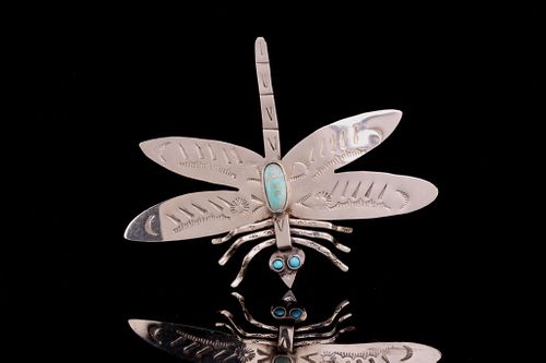Armand American Horse Turquoise Dragonfly Pin