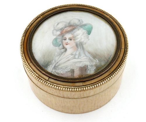 Box with Portrait Miniature, 19thc.