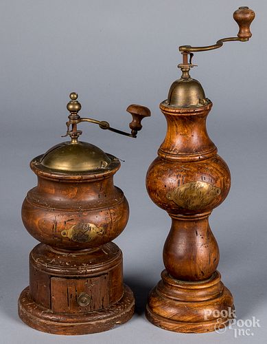 Two contemporary coffee grinders