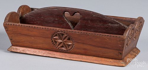 Mahogany knife box, 19th c.