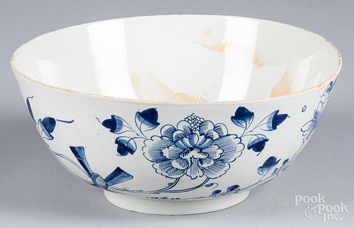 Blue and white Delft bowl, 18th c.