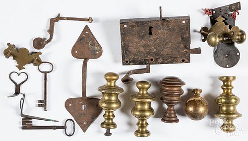 Early iron and brass hardware